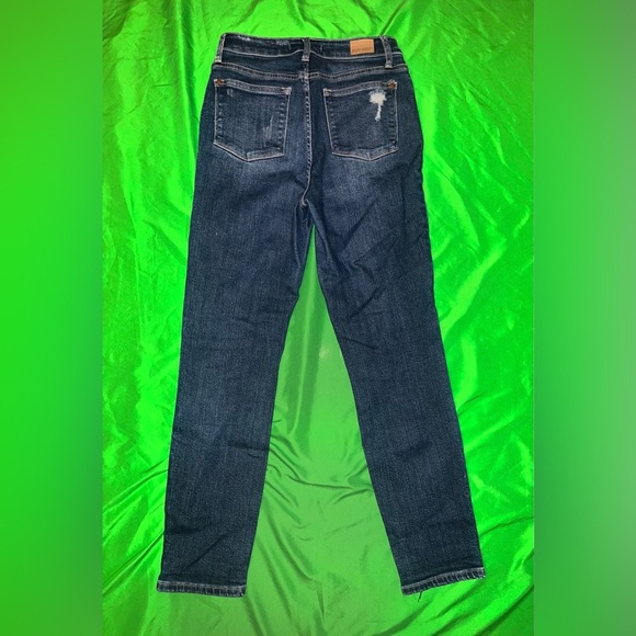 Judy Blue Skinny Distressed Blue Jeans size 26 - Picture 3 of 11